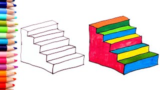 Tangga Warna - Warni Belajar menggambar dan mewarnai untuk anak anak