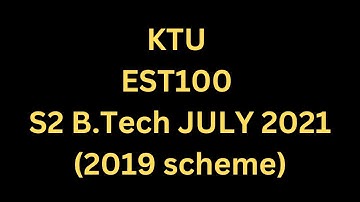 KTU CivilSolved QP|EST100 July2021|2019scheme|EST Engineering Mechanics solved question and answers