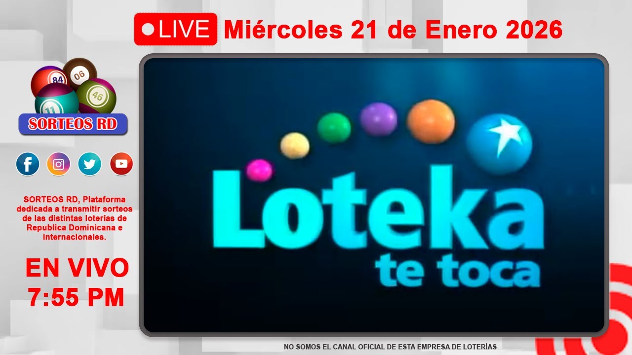 Loteka y Anguilla Lottery en vivo 🎰| Miércoles 21 de Enero 2026– 7:55 ...