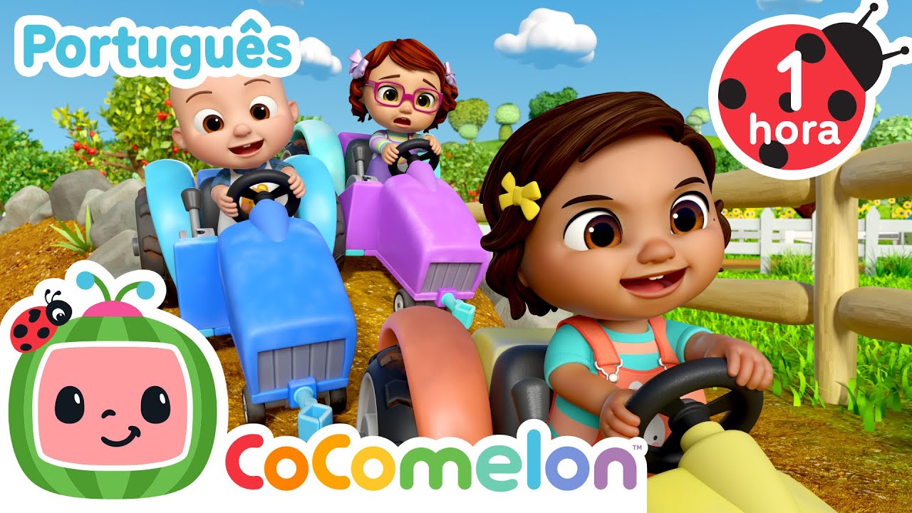 Corrida Mega de Tratores | CoComelon Brasil | Músicas Infantis e Desenhos Animados em Português