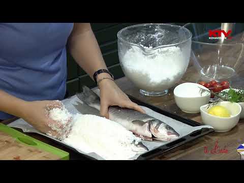 Video: Gatimi I Peshkut Të Praruar Në Kripë Me Salcë Bajamesh