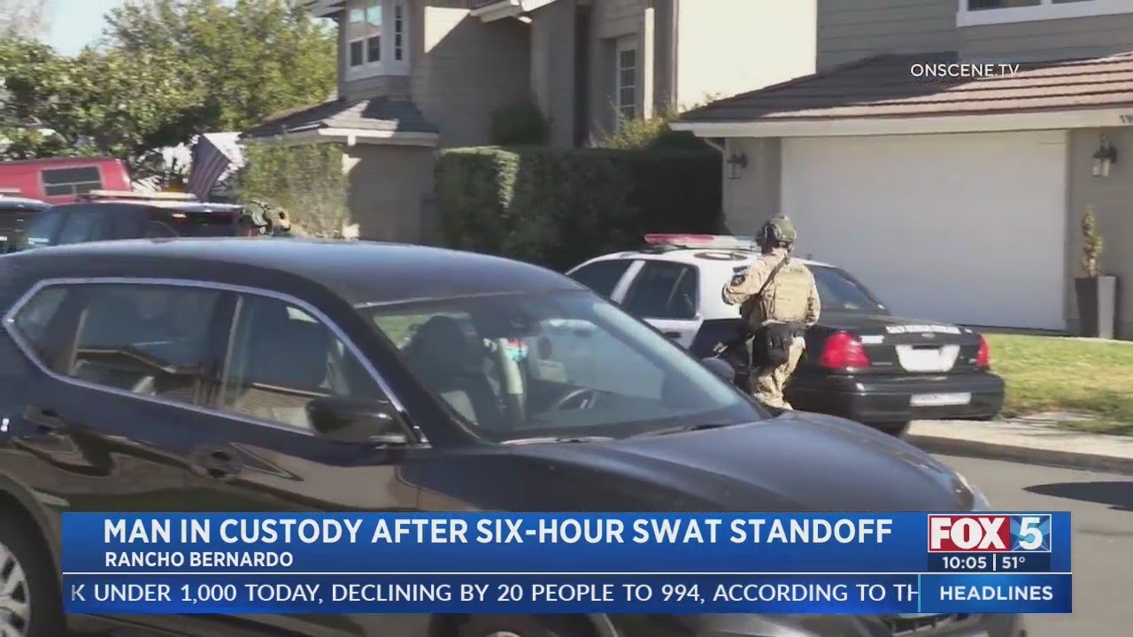 Man In Custody After Six-Hour SWAT Standoff - YouTube