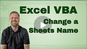 Excel VBA Change Sheet Name