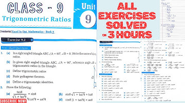 Solution of Class 9 Optional Maths Trigonometric Ratios Exercise 9.2 2081 | All Exercises solved