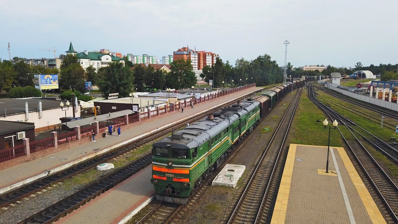 Грузовые поезда на станции Могилёв-1│июль, 2022