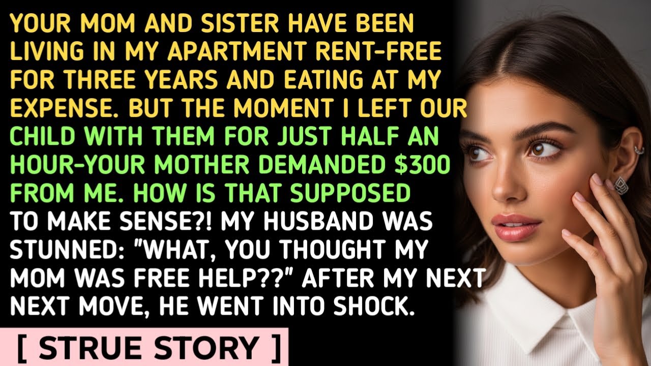 YOUR MOM AND SISTER HAVE BEEN LIVING IN MY APARTMENT RENT-FREE FOR THREE YEARS AND EATING AT MY EXPE