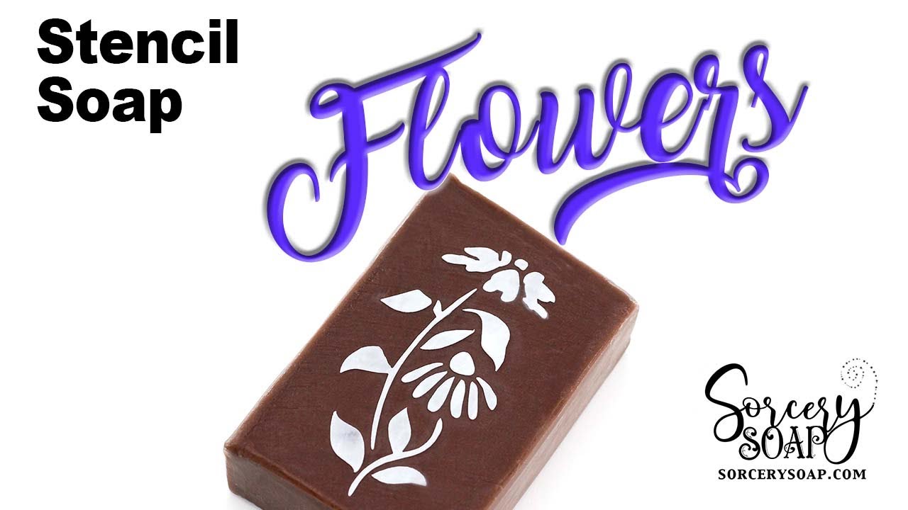 How to Stencil Flowers on Handmade Soap Soap Stencils YouTube