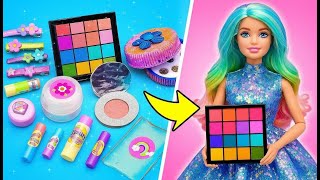 💖 DIY Barbie Makeup Magic Set! ✨ Doll Makeover Hacks &amp; Glam Tools