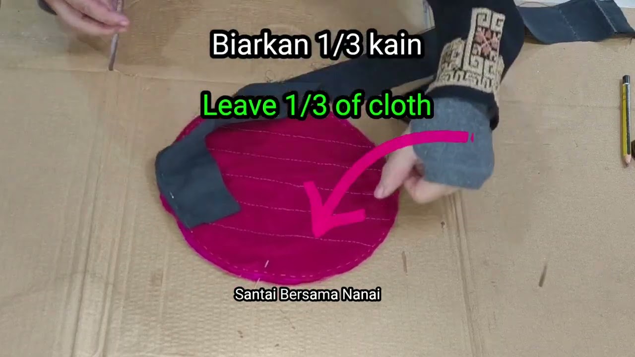 DIY pemegang periuk panas guna semula fabrik/kain (DIY sewing hot pot holder reusing fabric/cloth)