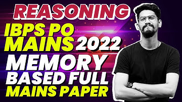 IBPS PO Mains 2022 Reasoning Full Paper | IBPS PO Mains 2023 | Reasoning | Yashraj Sir | Veteran