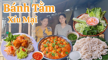 Làm Bánh Tằm Xíu Mại hấp ngon dai mà không bị bở - công thức thức bột ngon