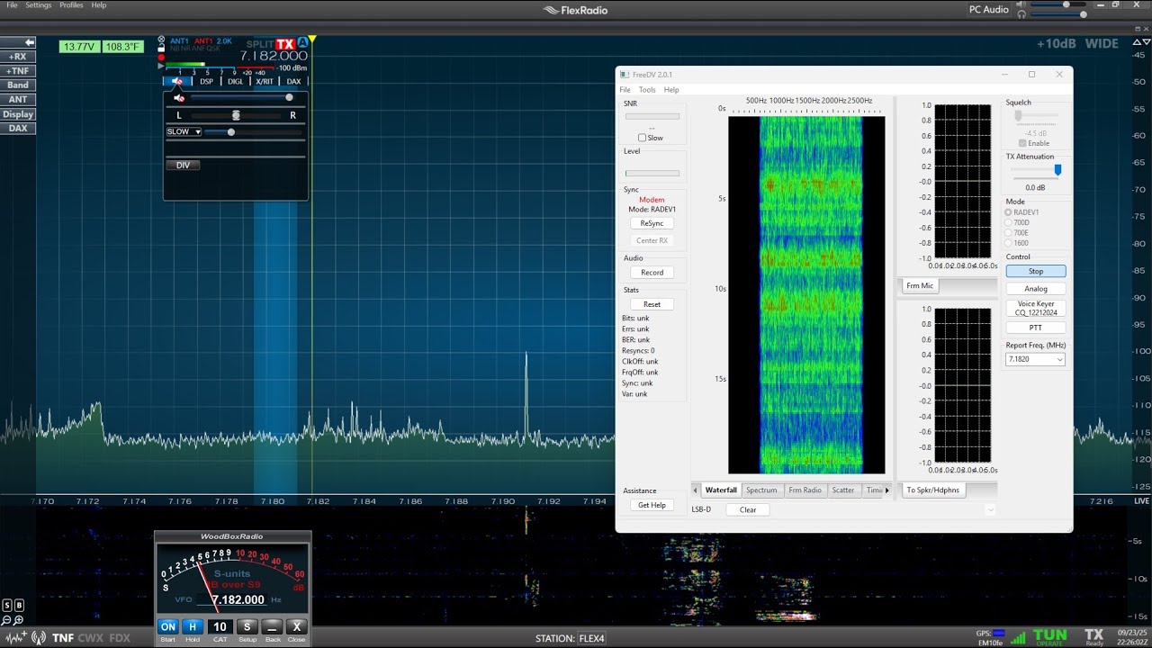 Upcoming FreeDV 40 Meter Net, Tuesday at 9 PM, 7.182 MHz