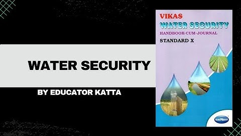 Water security standard 10th unit 1 chapter 1 ENVIRONMENT AND ECOSYSTEM