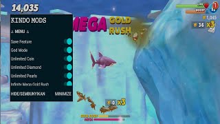 Hungry Shark World 5.5.6 Mod God Mode, Infinity Mega Gold Rush & Unlimited Coin  Diamond Pearls