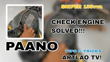 HOW TO REMOVE CHECK ENGINE/YAMAHA SNIPER 155vva/TIPS & TRICKS