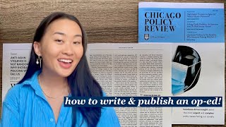 how to write & publish an op-ed: tips for brainstorming, drafting, and pitching