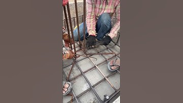 Tie install rebar column #shorts #shortsfeed #construction