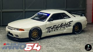 ミニカー inno64 TOFUGARAGE Skyline GT-R (R32) INNO cars 1:64 NISSAN SKYLINE GT-R R32 pandem Rocket rabbit