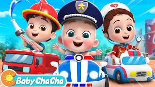 Rescue Team Song Firefighter, Police Officer, And Doctor Baby Chacha Nursery Rhymes & Kids Songs