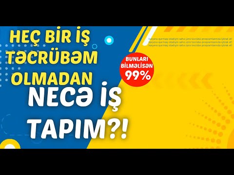 Video: Uşaqlar üçün Necə Bir Iş Tapmaq Olar