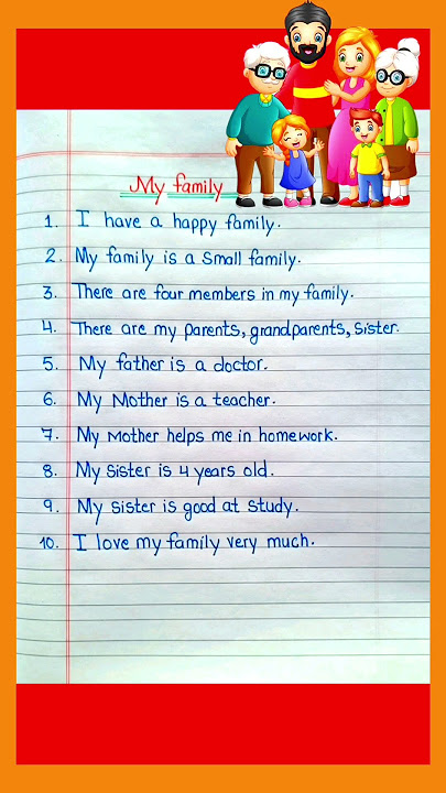 10 Lines essay on my family in English\essay on my family in english#myfamily#englishessay...