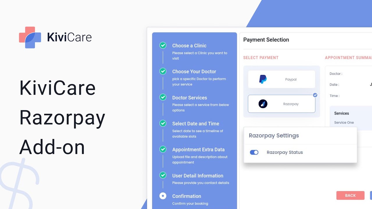 Introducing KiviCare's Razor pay Add-on to Easily Accept Payments | Iqonic Design