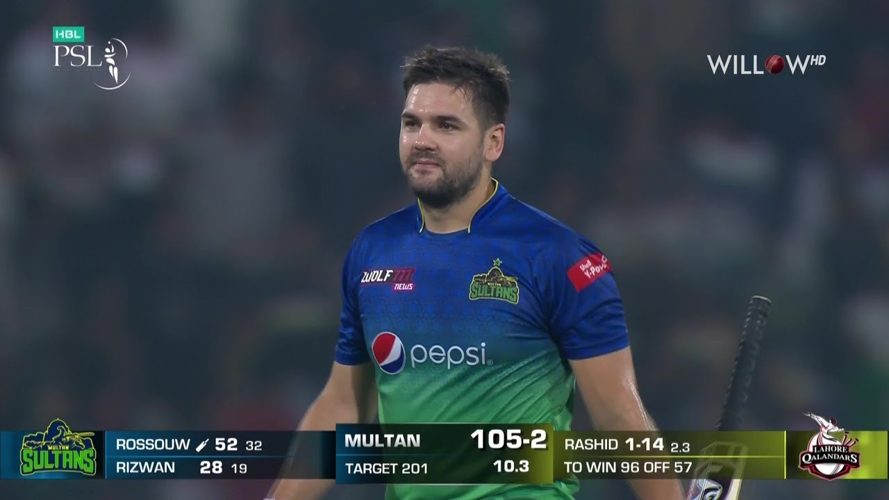 Rilee Rossouw 52 runs vs Lahore Qalandars| Final - Multan Sultans vs Lahore Qalandars