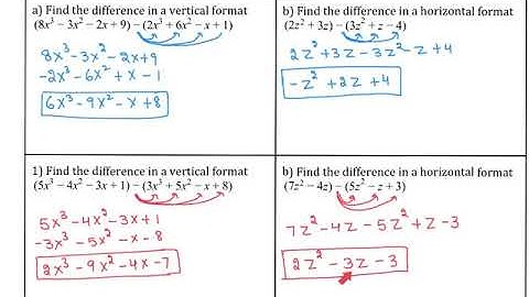 4.2 Adding, Subtracting, and Multiplying Polynomials (Virtual) Part 1