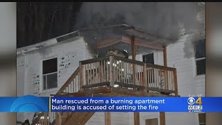Man Rescued From Burning Apartment Building Accused Of Setting Fire