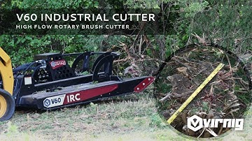 Industrial Rotary Cutter takes down brush & trees with EASE | Skid Steer Forestry Attachment