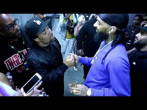 mack 10 and nipsey hustle back stage @thewestmusicfestival
