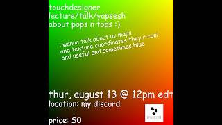 Texture Coordinates in TouchDesigner | Livestream Recording
