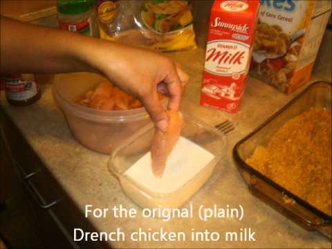 How to make cornflake crusted chicken