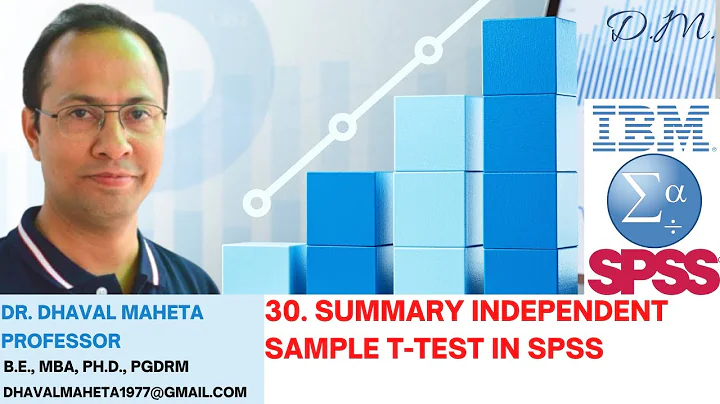 30. Summary Independent Sample t-test in IBM SPSS || Dr. Dhaval Maheta