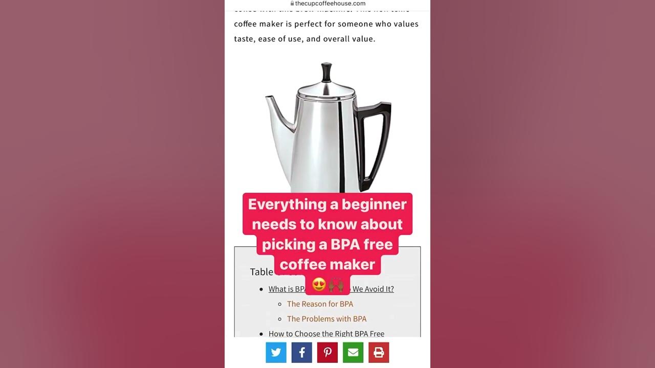 Beginners Guide to Best BPA Free Coffee Makers 2021 shorts YouTube