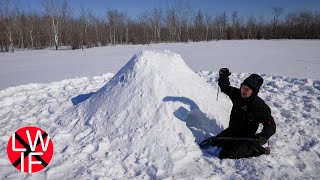 Winter Survival Shelter Walk-through (Quinzee) by Life Where I'm From X 3,779 views 1 year ago 24 minutes