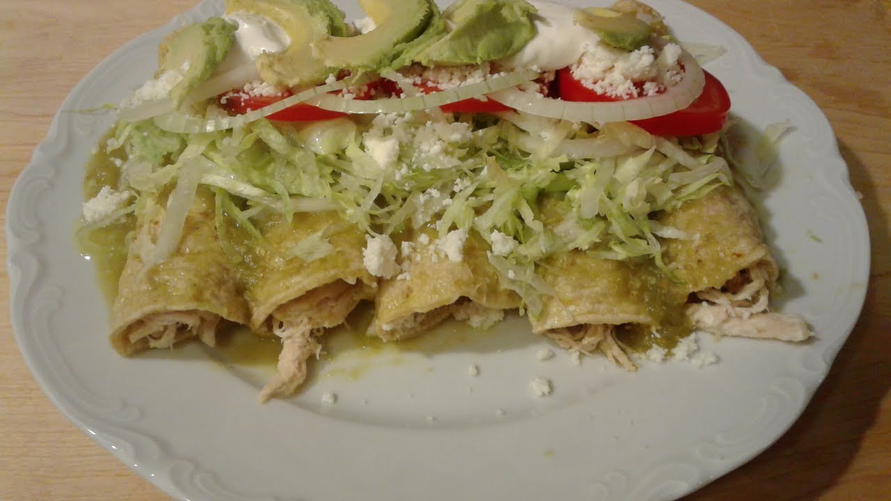 Enchiladas verdes de pollo YouTube