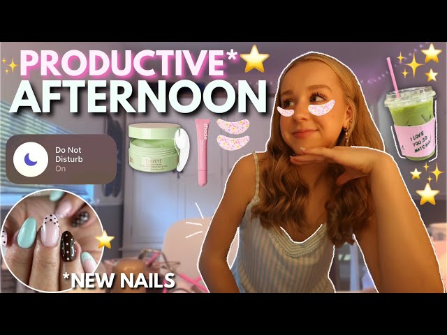 PRODUCTIVE AFTERNOON IN MY LIFE *new nails, hot girl walk & more!!* 💅🏻✨