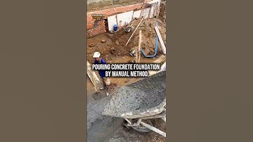 pouring concrete foundation by manual method #engineerthong #construction #shorts