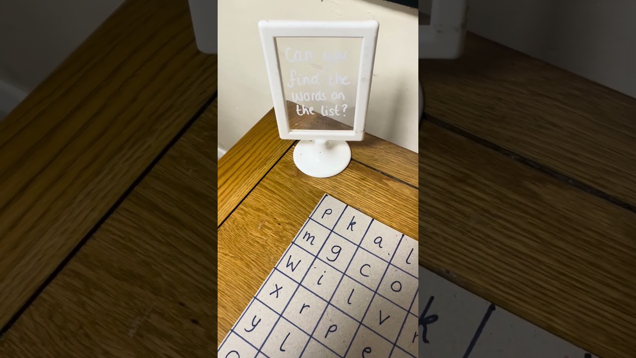 Creative Word Search Fun with Recycled Materials 