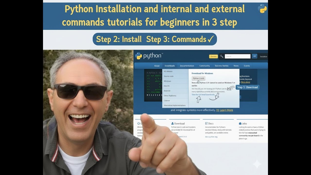 Python installation and internal and external commands tutorials for ...