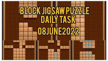 Block jigsaw puzzle game daily task today solved/08 June 2022#blockjigsawpuzzle #dailytasks