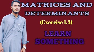 Matrices and determinants (Exercise 1.3)