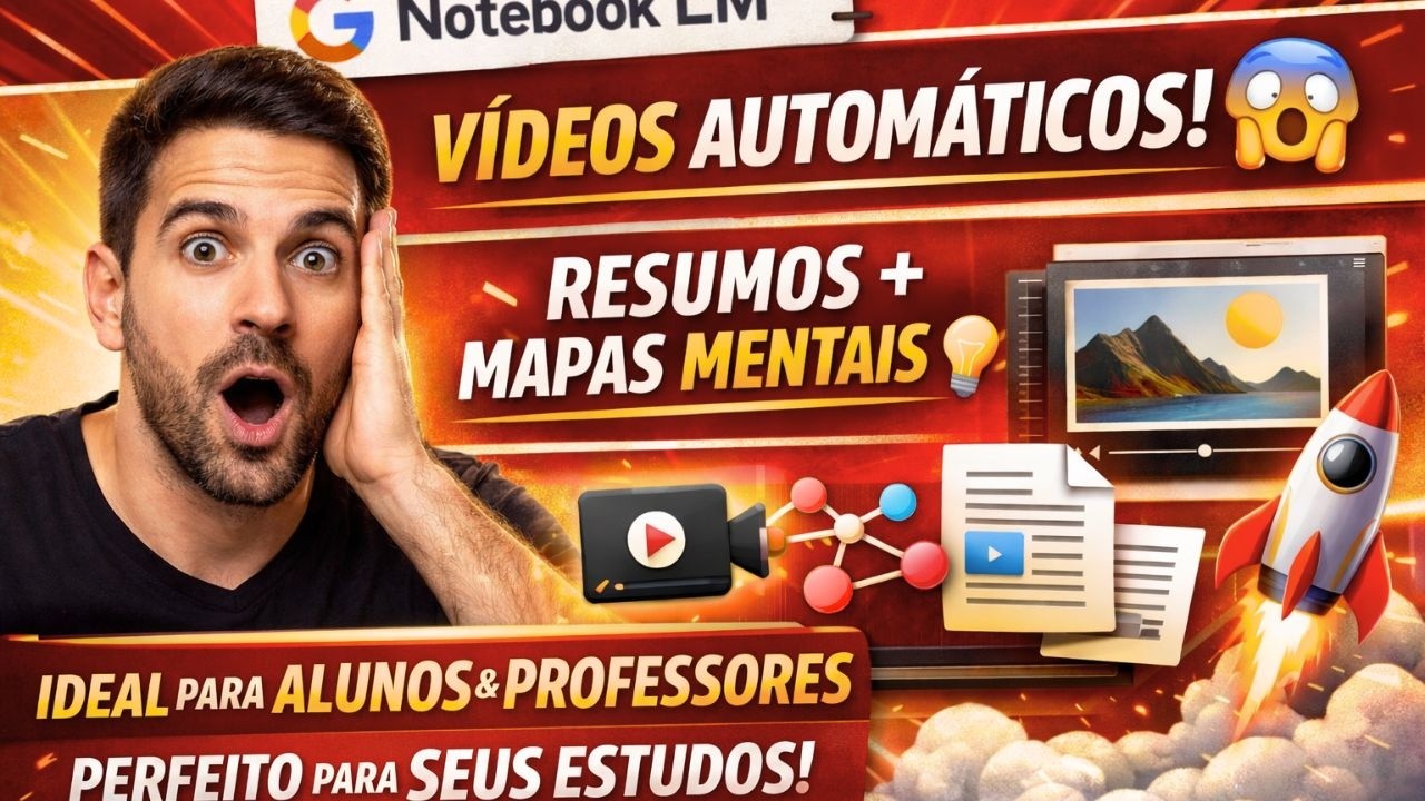 🤯🔥NOTEBOOK LM: Crie VÍDEOS AUTOMÁTICOS, RESUMOS em Minutos! ideal para alunos e professores!