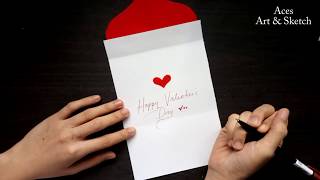 Easy Valentine's Day Card | Heart card | Aces Art and sketch screenshot 4
