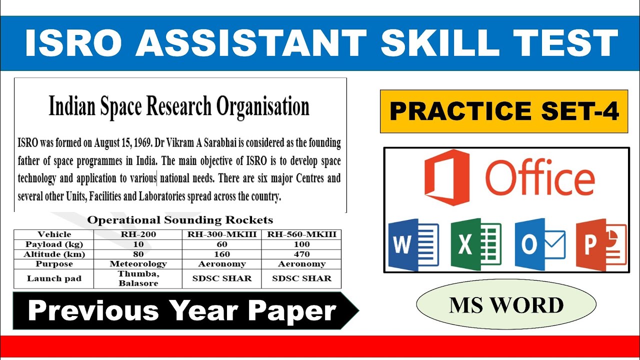 Isro Assistant/Udc/Jpa cpt skill test 2024 | Previous year paper | Cpt skill test