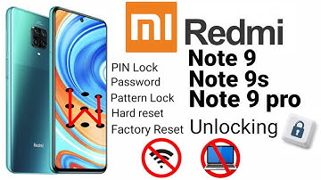 Xiaomi Redmi Note 9 unlock || Redmi Note 9s Pattern PIN Password Unlock Hard Reset ||Factory Reset.