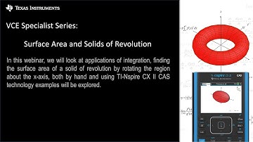 VCE Specialist Series - Arc Length and Surface Areas of Solids of Revolutions