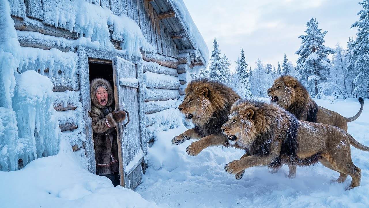 80-Year-Old Widow Living In A House Escapes From A Pack Of Siberian Lions | Yakutia Extreme Survival