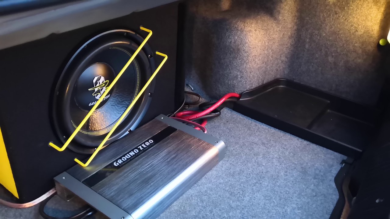 Subwoofer set Ground Zero SPL set první zapojení video 1 YouTube